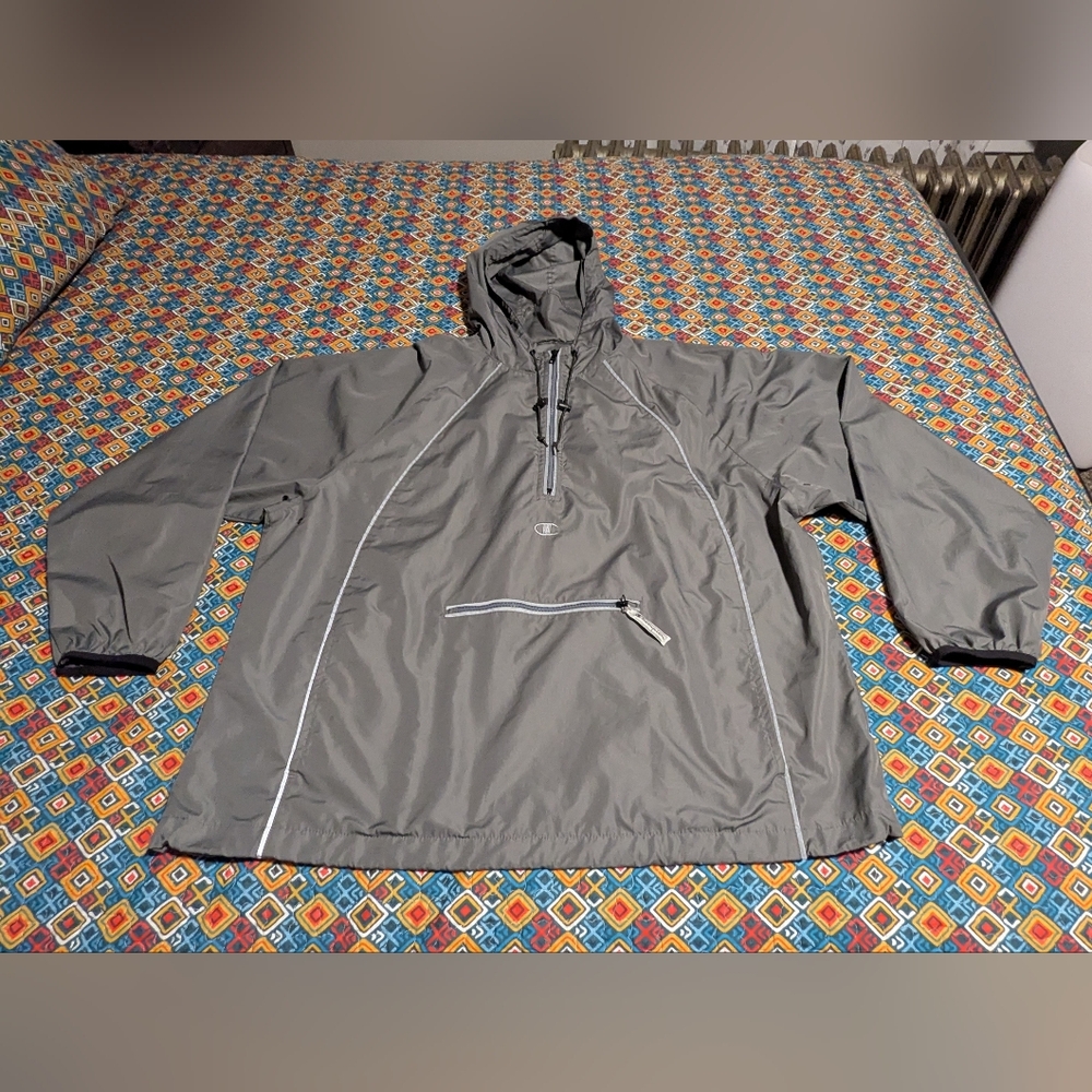 Champion Men's Charcoal Windbreaker Jacket - Picture 3 of 5